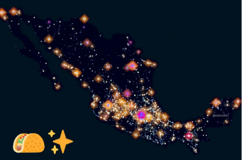 Presentan el mapa del Universo del Taco