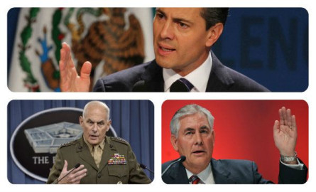 EPN se reúne con Kelly y Tillerson en los Pinos 