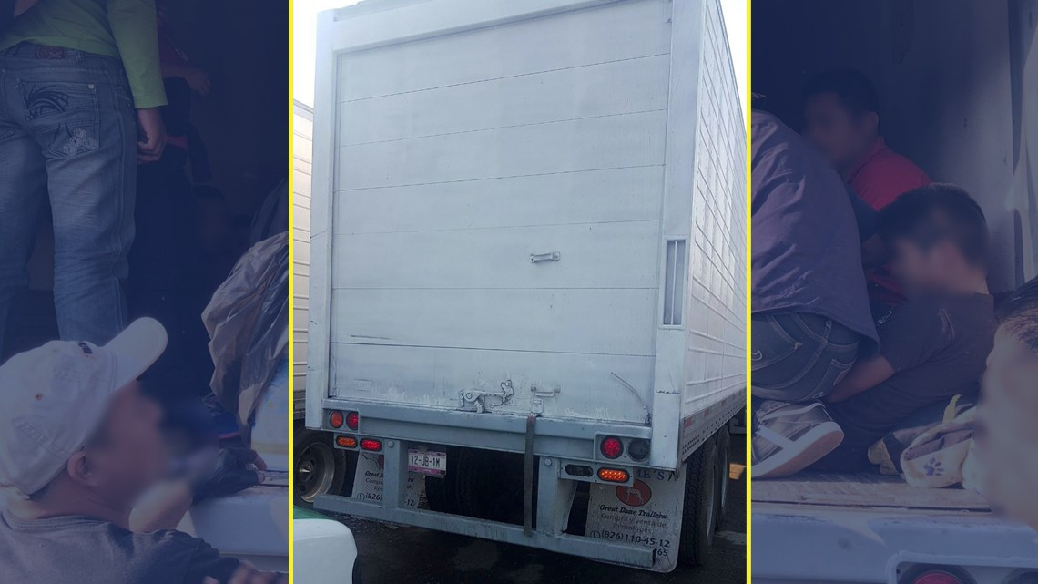 Rescatan a 137 migrantes que viajaban en caja de tráiler