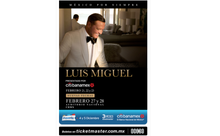 Luis Miguel abre nuevas fechas en Auditorio Nacional