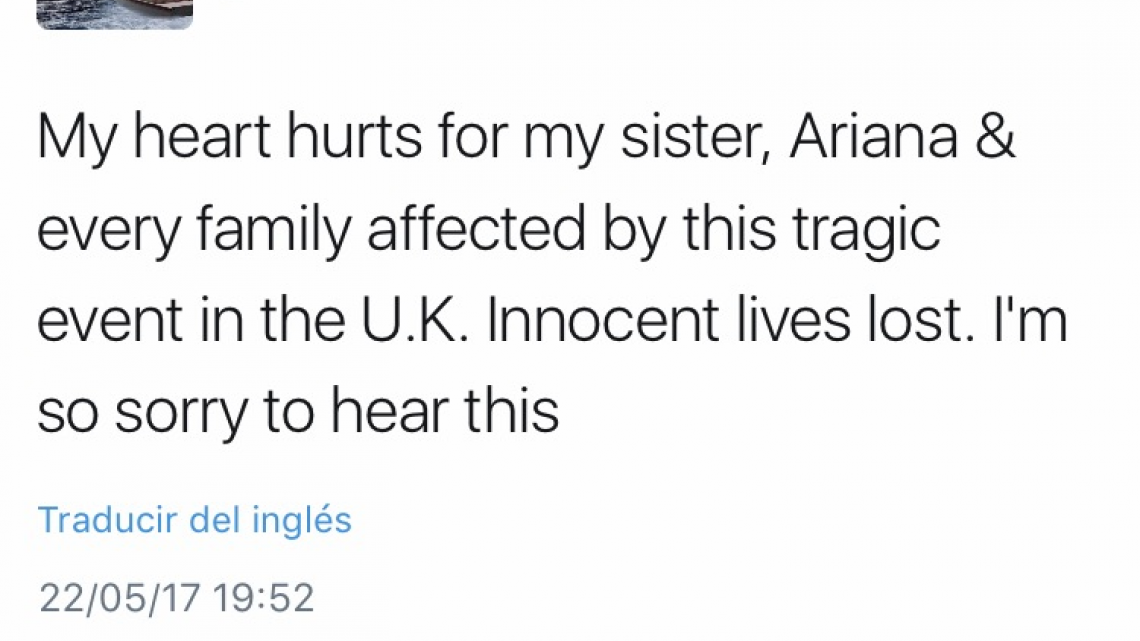 Celebridades lamentan el atentado en Manchester