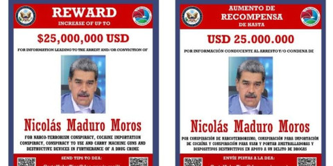 DEA ofrece hasta 25 mdd por Nicolás Maduro y lo señala como líder del Cártel de los Soles