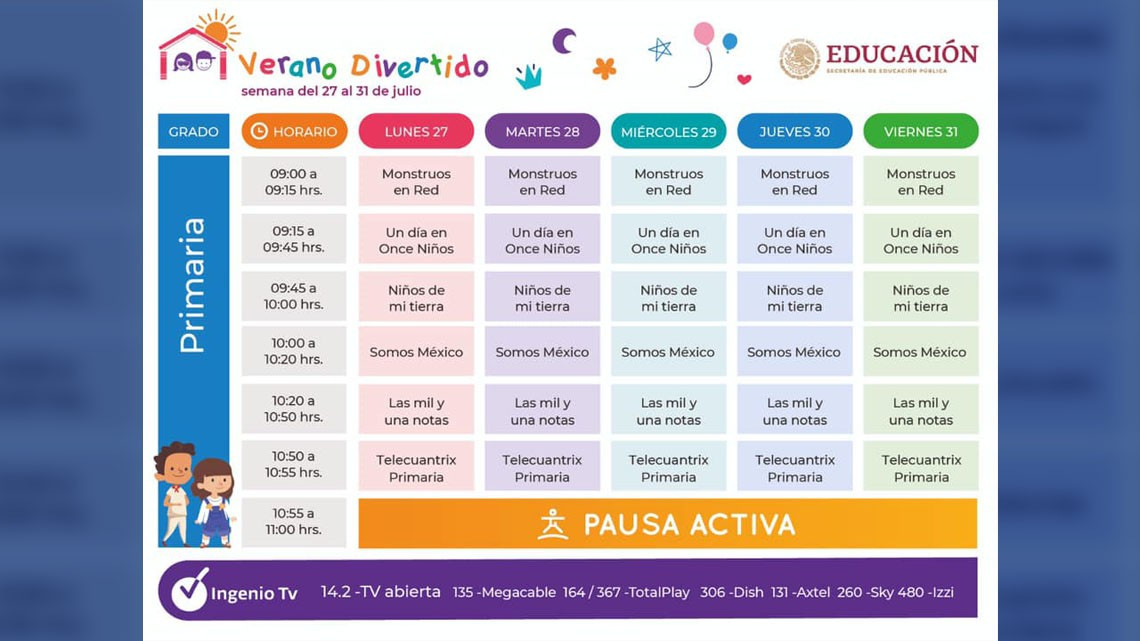 Sigue la Programación de “Verano Divertido 2020”