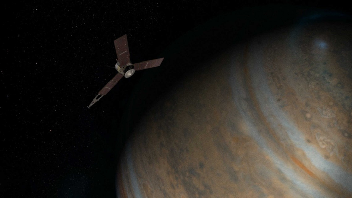 Sonda Juno tiene el primer acercamiento a la luna más grande de Júpiter 