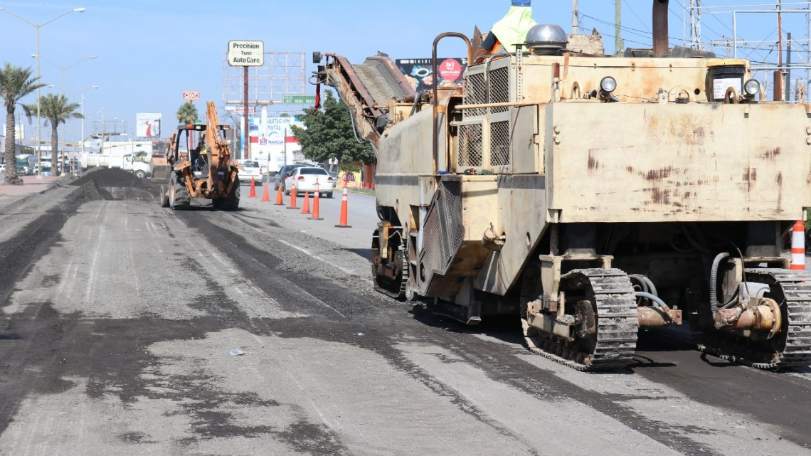 Continúan trabajos de rehabilitación en Bulevar Morelos