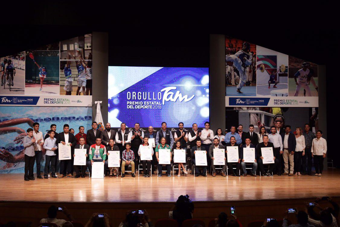 Entrega Gobierno del Estado reconocimiento a los mejores deportistas de Tamaulipas
