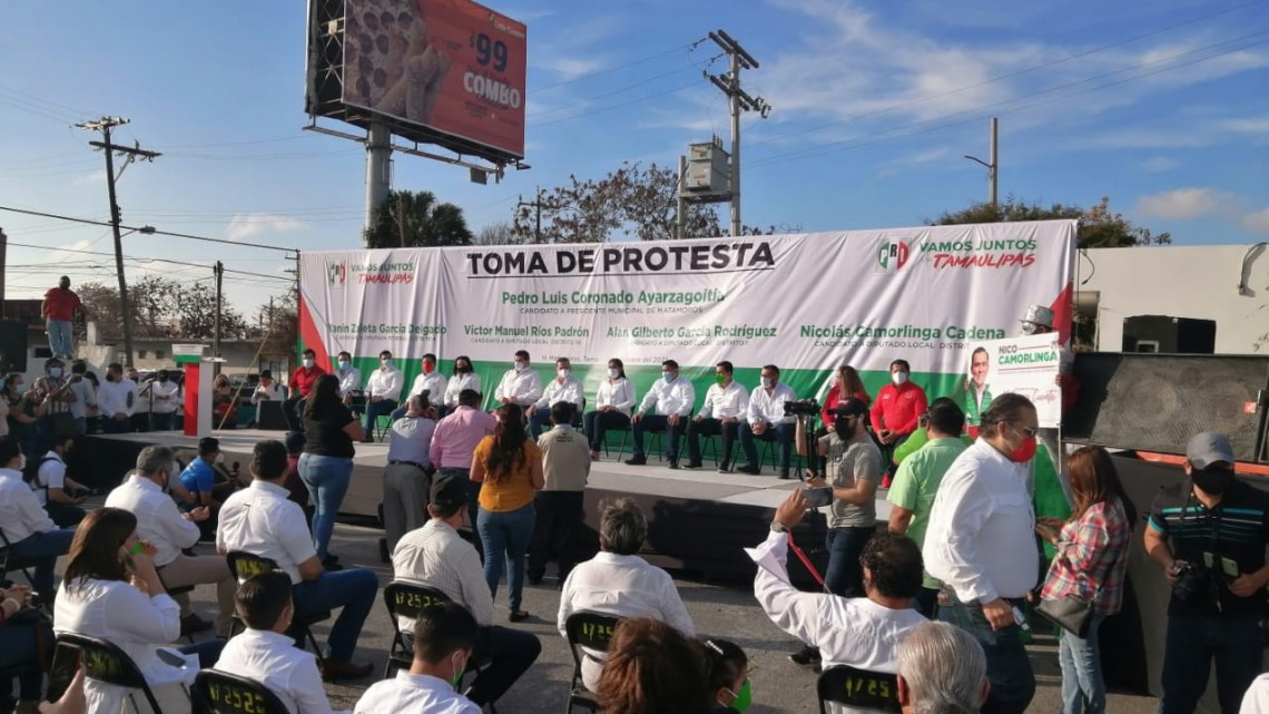 El PRI toma protesta a sus candidatos en Matamoros 