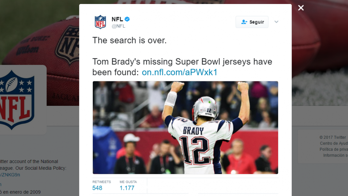 El FBI recupera jersey de Tom Brady