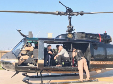 Secretario de seguridad de EU sobrevuela la frontera tamaulipeca