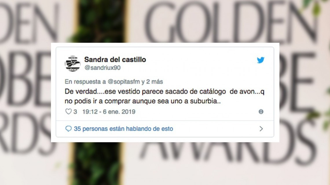 Yalitza Aparicio recibe duras críticas por su vestido en los Golden Globes