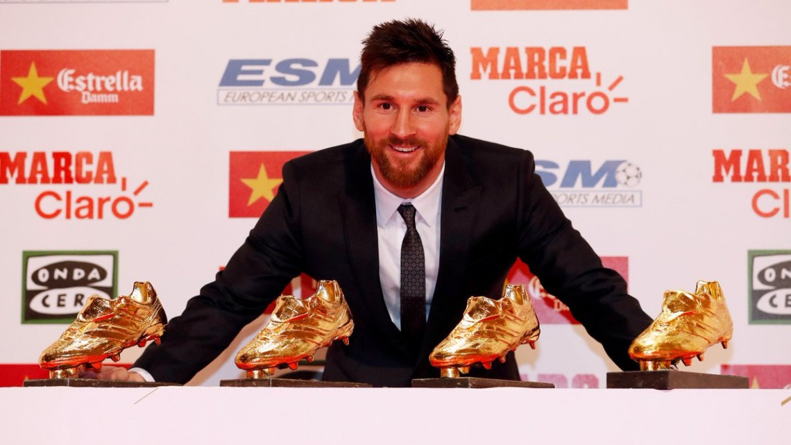 Messi recibe la cuarta Bota de Oro de su carrera