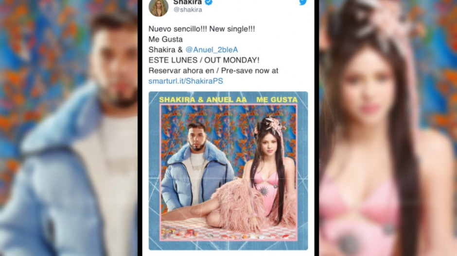 Shakira anuncia cover con Anuel AA de “Me Gusta” 