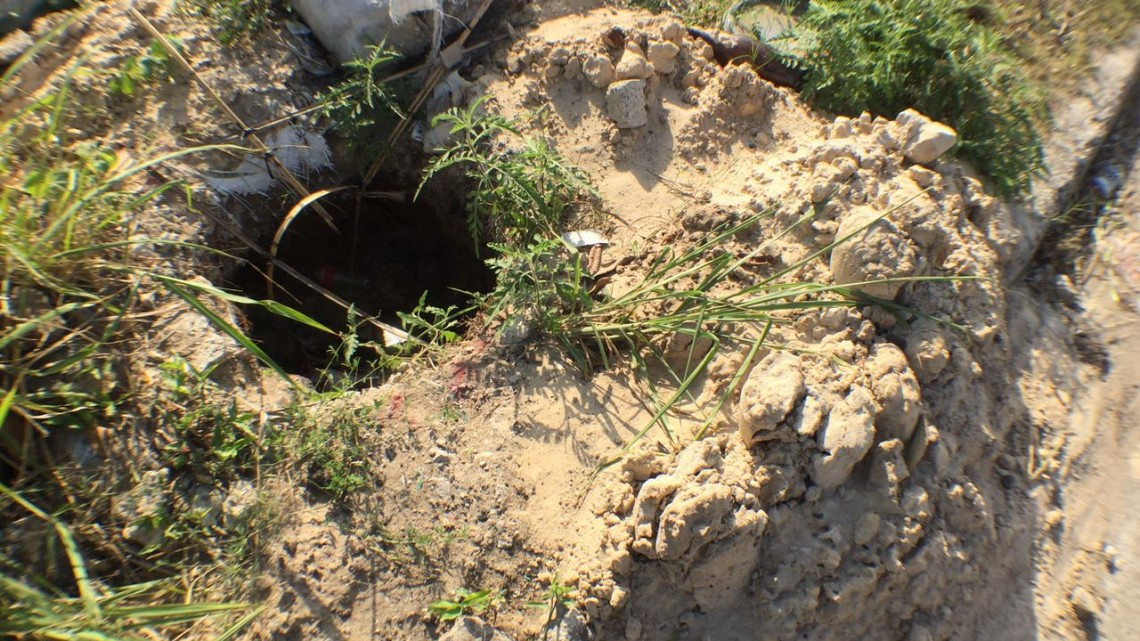 Postes de luz a punto de caer