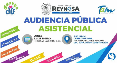 Invitan Ayuntamiento a "Audiencia Pública Asistencial"