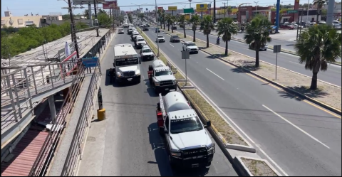 Gaseras de Reynosa protestan con caravana; exigen precio justo por litro de gas