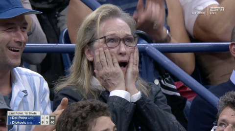 Meryl Streep se robó la final del US Open