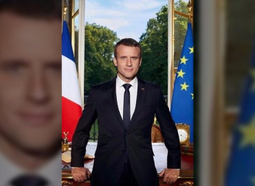 Presenta Macron su retrato oficial como presidente de Francia