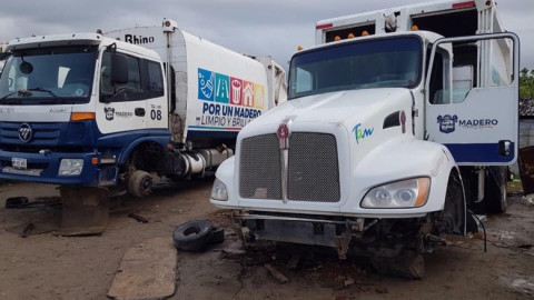 Al fierro viejo camiones chinos recolectores de basura 