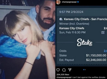 Drake apuesta un millón de pesos a Kansas City 
