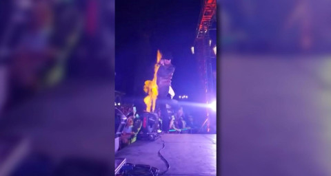 Francisco Elizalde sufre accidente en vivo