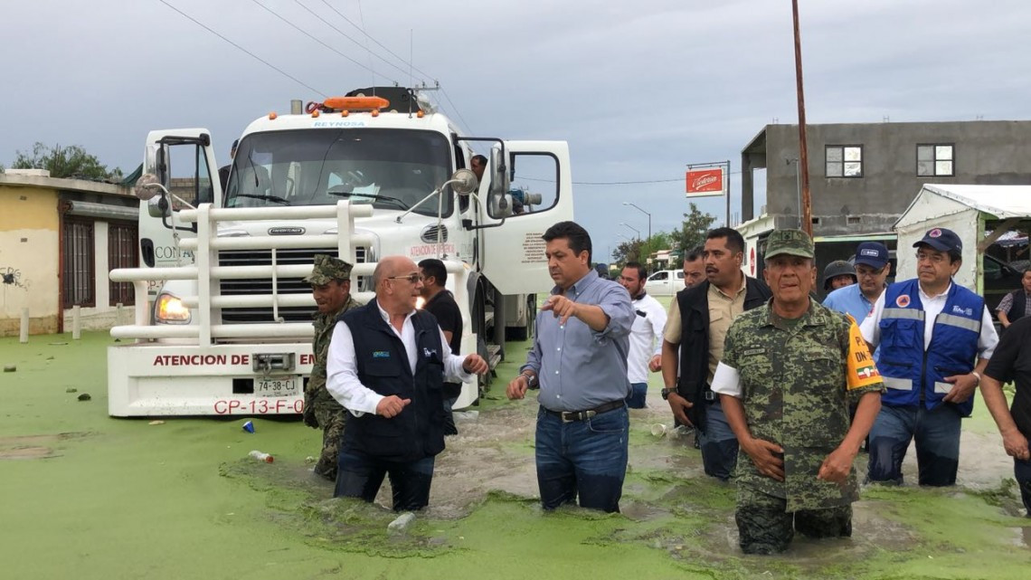 Activa Gobernador apoyos para familias damnificadas por lluvias en Reynosa