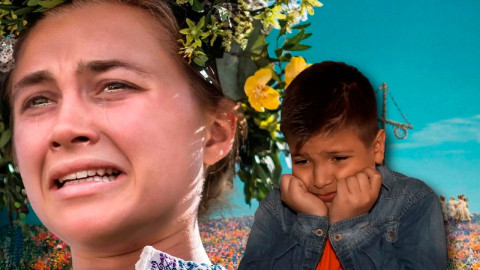 Niño huye de la sala de cine donde veía la película “Midsommar”