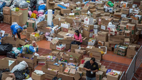 Italia envía 12 toneladas de ayuda a damnificados en México