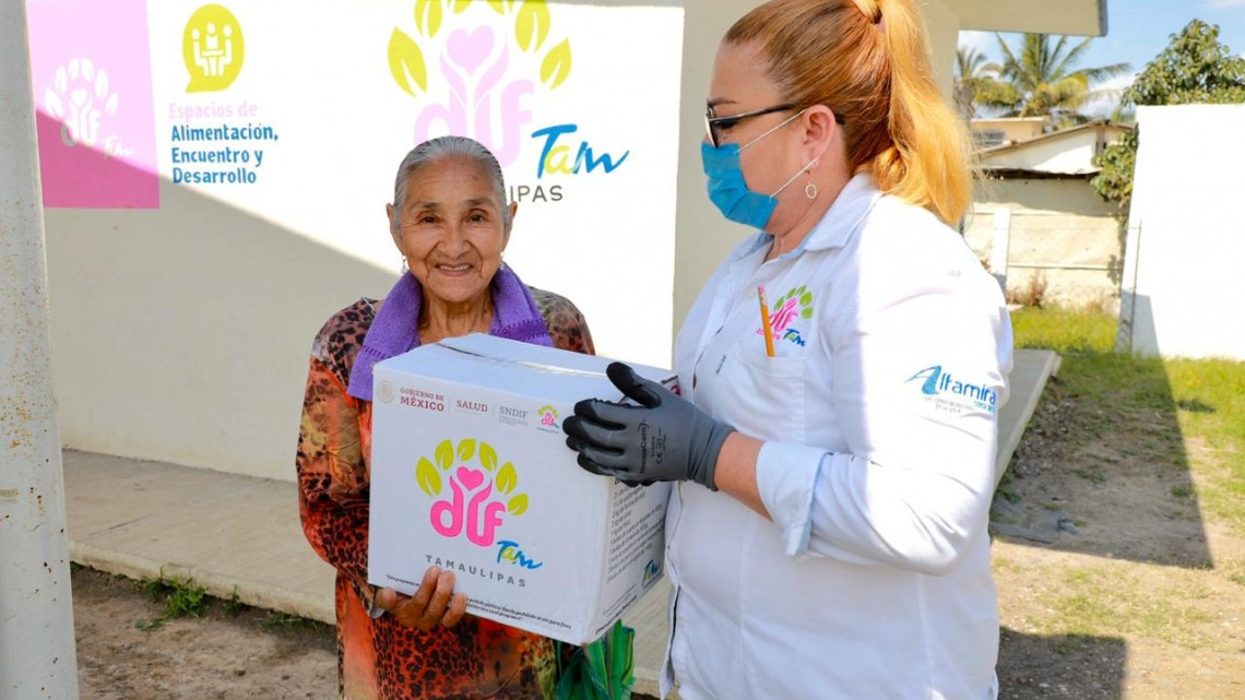 Entrega DIF Altamira despensas a domicilio