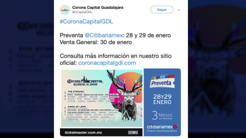 El Corona Capital de Guadalajara ya tiene su cartel