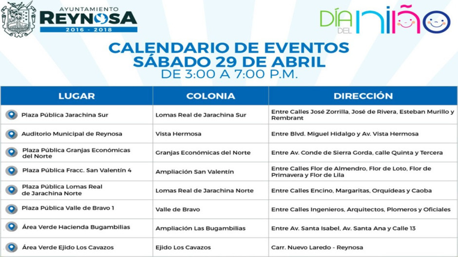 Celebrarán a los pequeños reynosenses este fin de semana