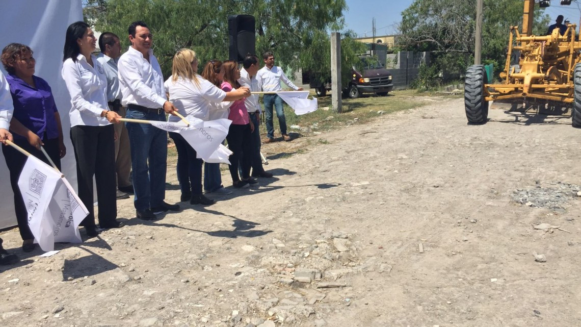 Arranca programa de pavimentación de calles en Matamoros 