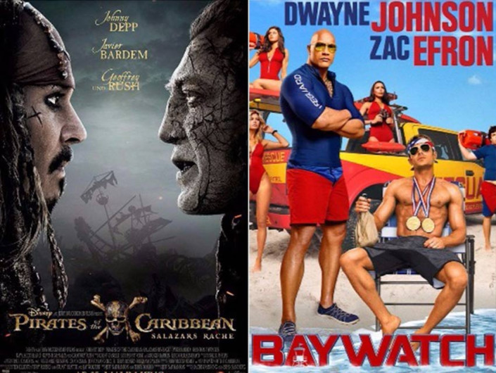 Piratas del Caribe se lleva la taquilla frente a Baywatch