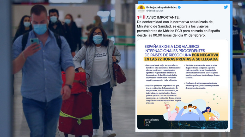 Exigirá España a mexicanos prueba de Covid-19