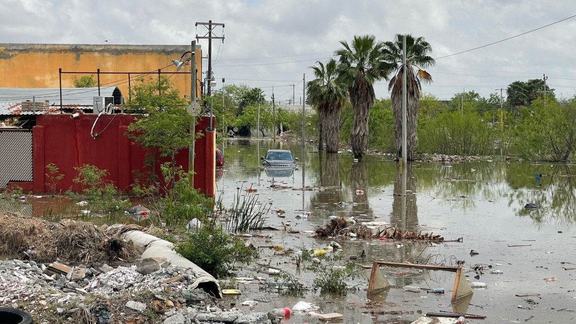 Siete colonias de Reynosa permanecen inundadas tras tormenta eléctrica