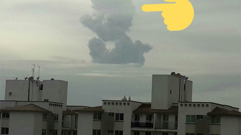 Redes ven en fumarola del “Popo” a un pitufo