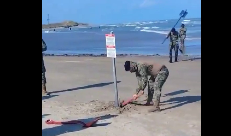Marina y SRE investigan origen de  letreros en Playa Bagdad