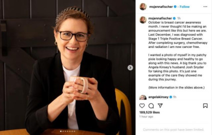 Jenna Fischer, Pam en ‘The Office’, revela que fue diagnosticada con cáncer de mama