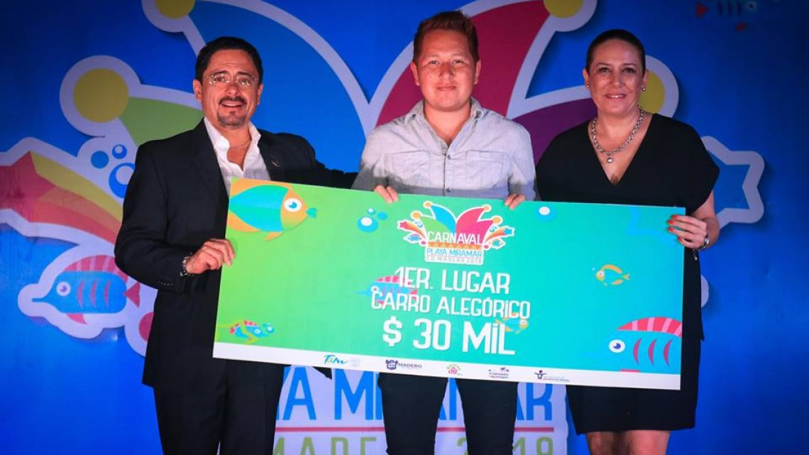 Se realiza premiación de los ganadores del Carnaval Playa Miramar 2018
