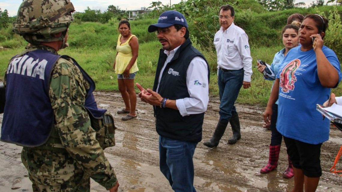 Supervisan colonias afectadas por lluvias
