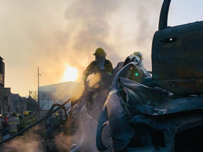 Activa Gobierno de Tamaulipas acciones protocolarias coordinadas para extinción de incendio