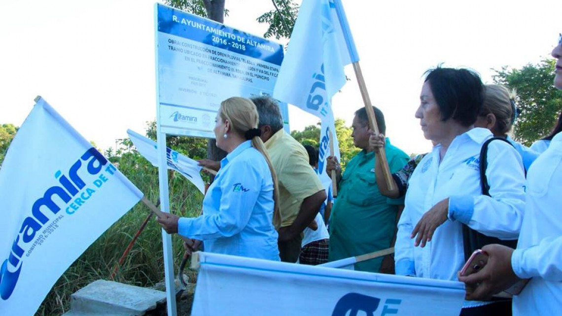 Iniciarán construcción de drenaje pluvial en Altamira