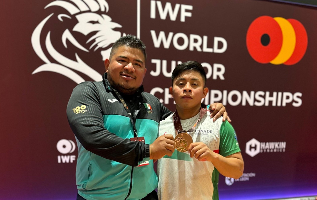 Gana presea de bronce el mexicano Adolfo Tun en el Mundial Juvenil de Halterofilia 