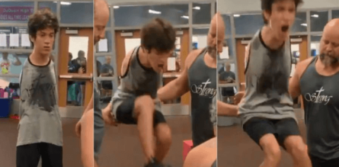 Adolescente sin brazos vence el miedo a saltar 