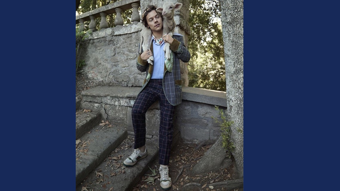 Harry Styles posa con animalitos para Gucci