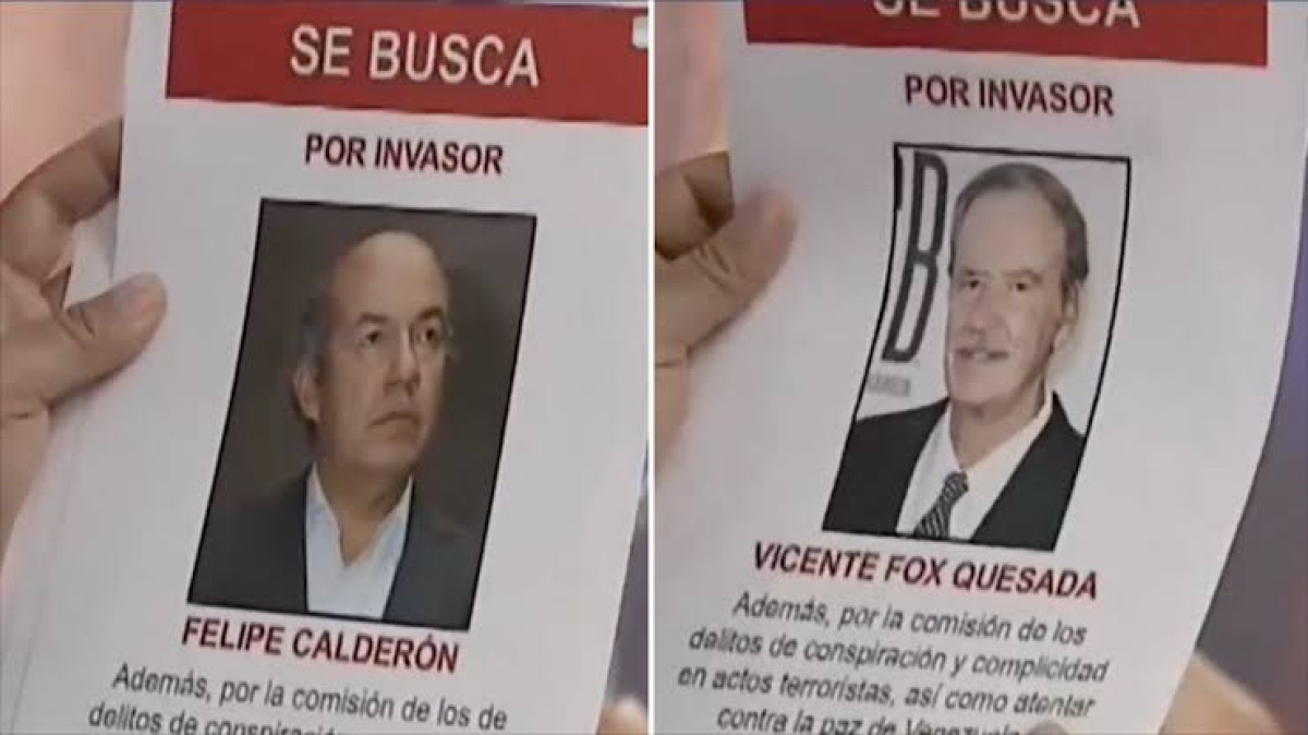 Venezuela distribuirá carteles de “se busca” contra Vicente Fox y Felipe Calderón