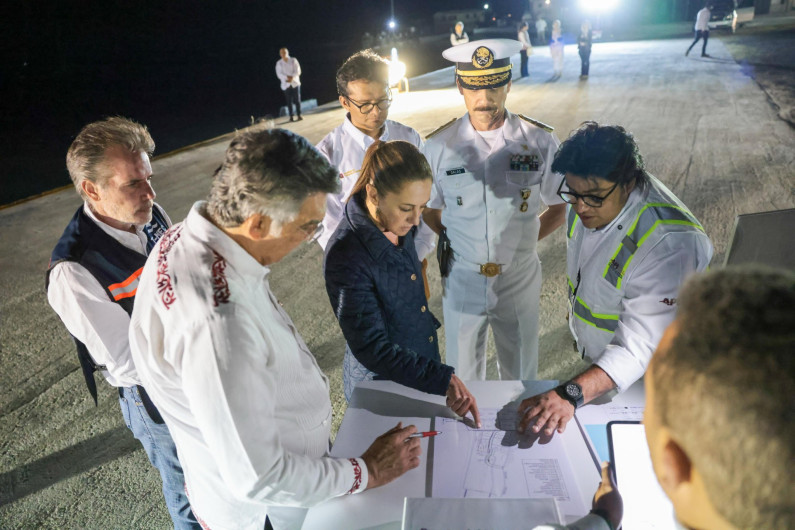 “Plan México va”: Visita Claudia Sheinbaum puerto Matamoros