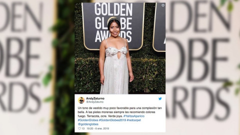 Yalitza Aparicio recibe duras críticas por su vestido en los Golden Globes