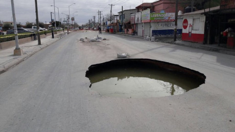 Más de 1km de tubería en calle Américo Villareal para poner fin a los socavones