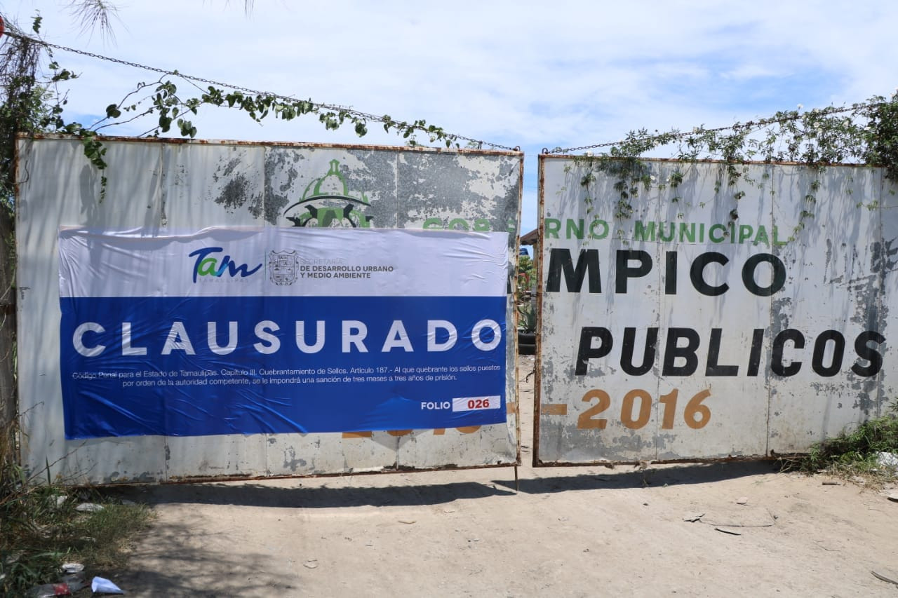 Clausuran tiradero clandestino a cielo abierto en Tampico