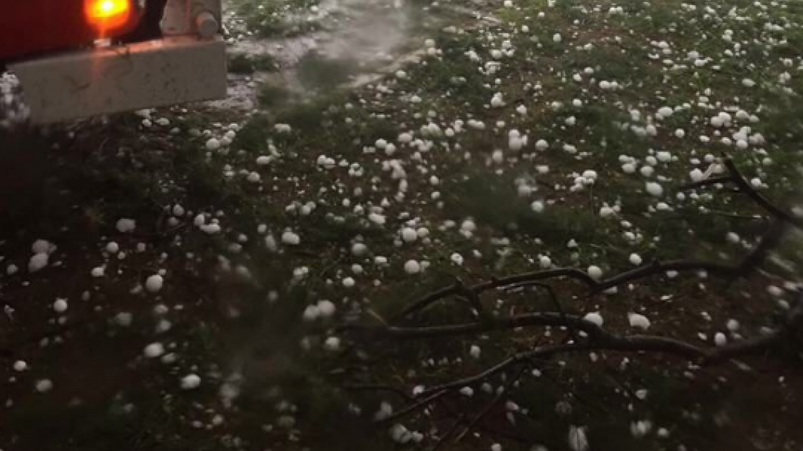 Sorprende granizada a Valle Hermoso 